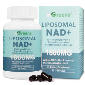 inGreens Complément Alimentaire Liposomal NAD+ 1800 mg 60 gélules vue de face