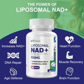 inGreens complément NAD+ 900mg, vue arrière de l'emballage
