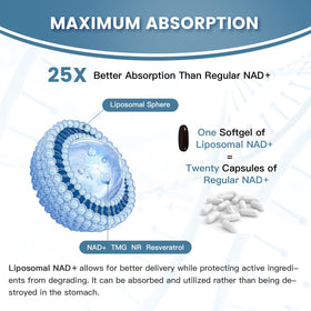 inGreens Liposomal NAD+ 1800 mg gélules avec flacon ouvert