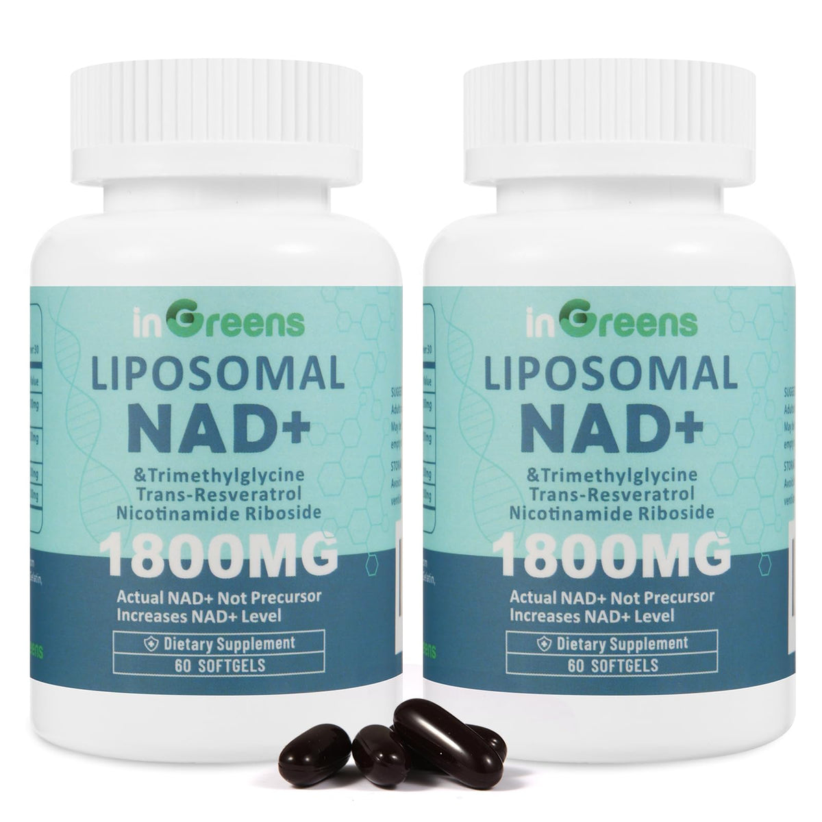 inGreens Liposomal NAD+ 1800 mg gélules vue de face