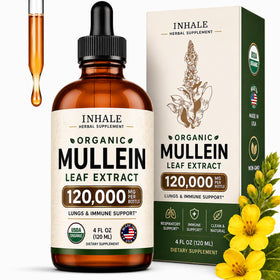 Inhale Gouttes de Molène Bio 4oz vue avant avec étiquette