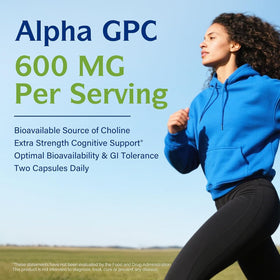 Innate Vitality Alpha GPC 600mg gélule sur une surface blanche