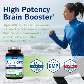 Innate Vitality Alpha GPC 600mg gélules végétales avec des ingrédients naturels