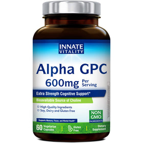 Innate Vitality Alpha GPC 600mg gélules végétales vue de face