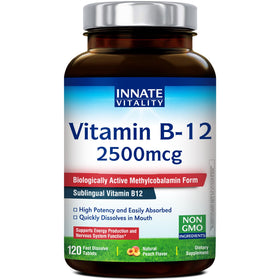 Innate Vitality Vitamine B12 2500mcg tablette sublinguale vue avant