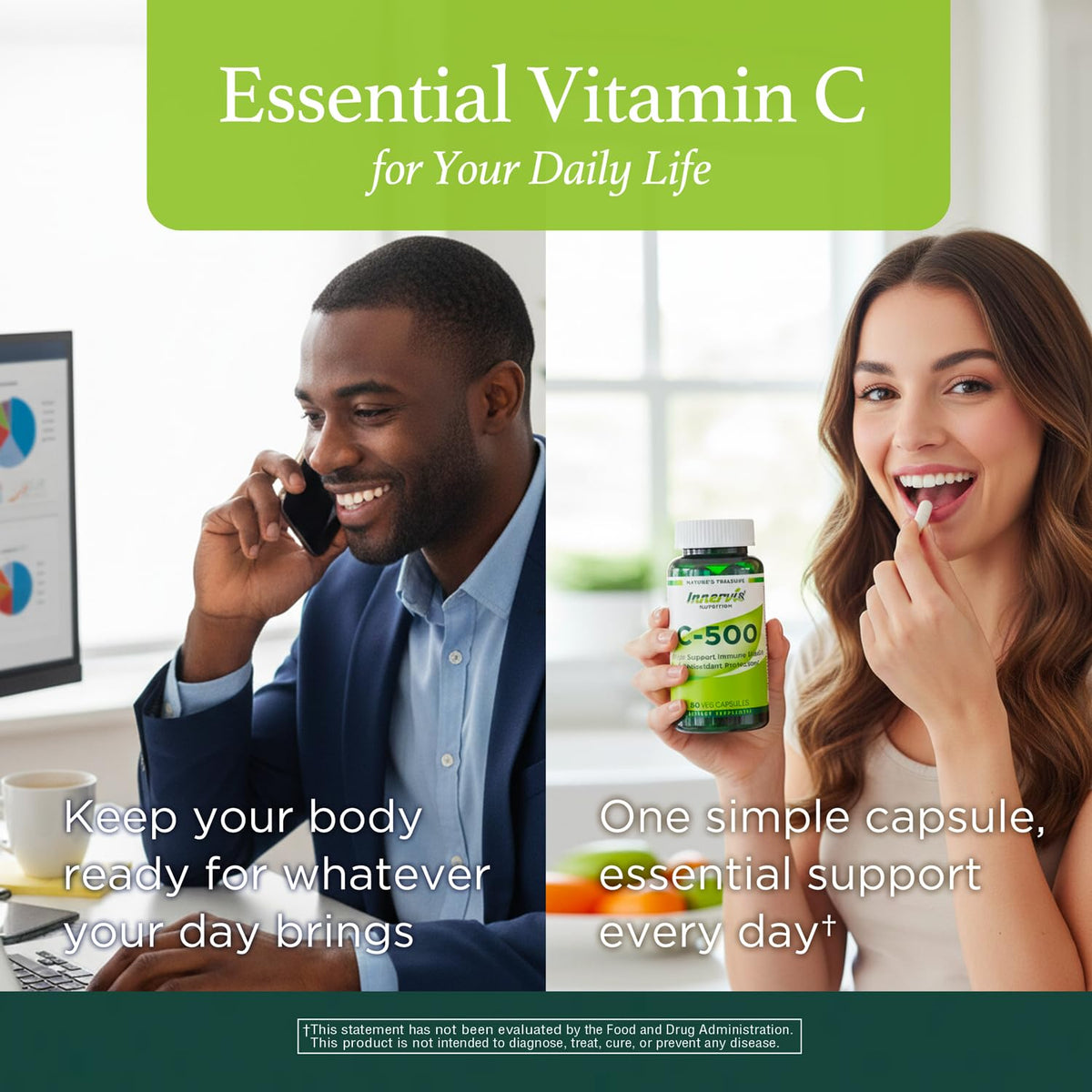 INNERVISNUTRITION C-500 capsules végétales ouvertes