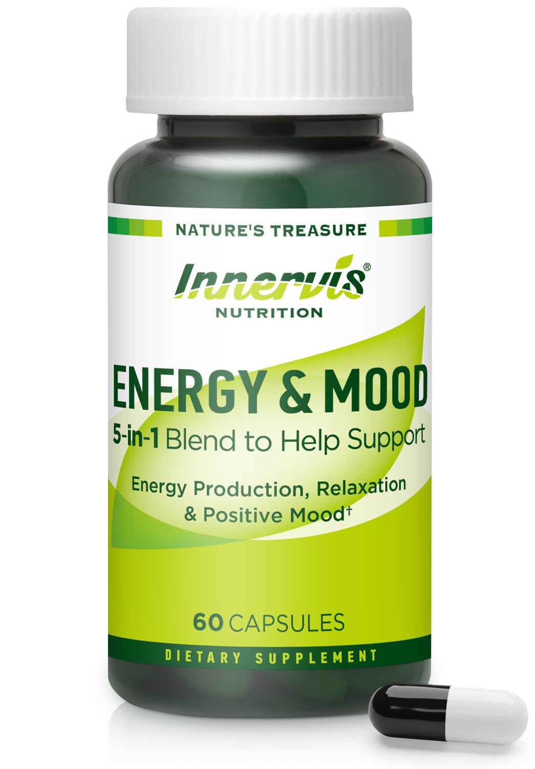 INNERVISNUTRITION Complément Alimentaire Énergie Naturelle 60 Capsules vue de face
