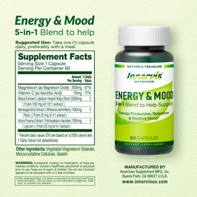 INNERVISNUTRITION Énergie Naturelle 60 Capsules avec d'autres compléments alimentaires