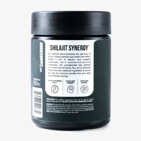 Inno Shilajit Synergy ingrédients listés sur l'emballage