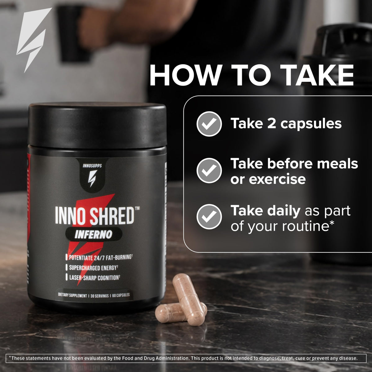 Inno Shred Inferno Brûleur de Graisse en utilisation dans un workout