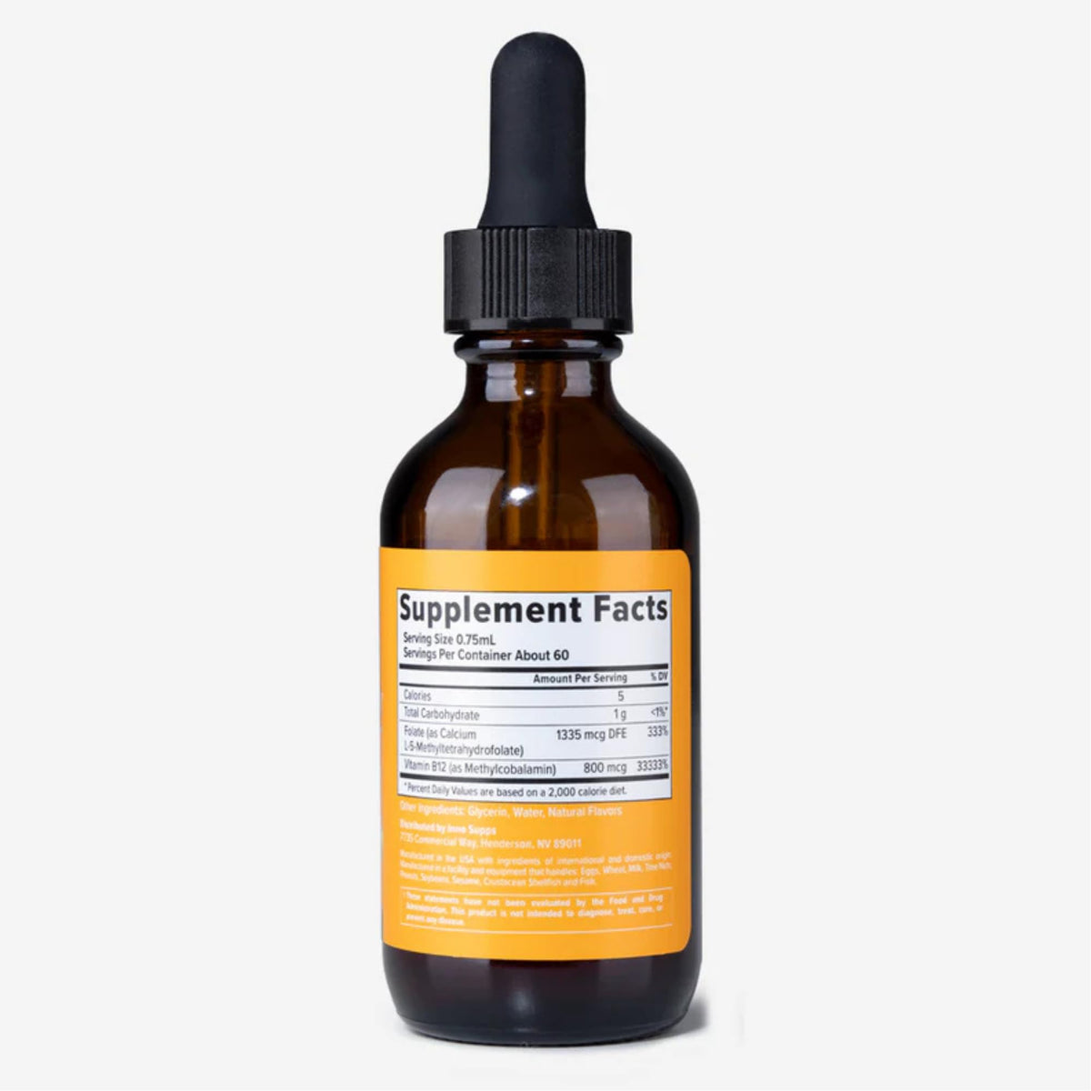 InnoSupps Better B12 gouttes liquides avec compte-gouttes