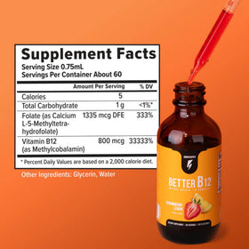 InnoSupps Better B12 gouttes liquides avec étiquette visible