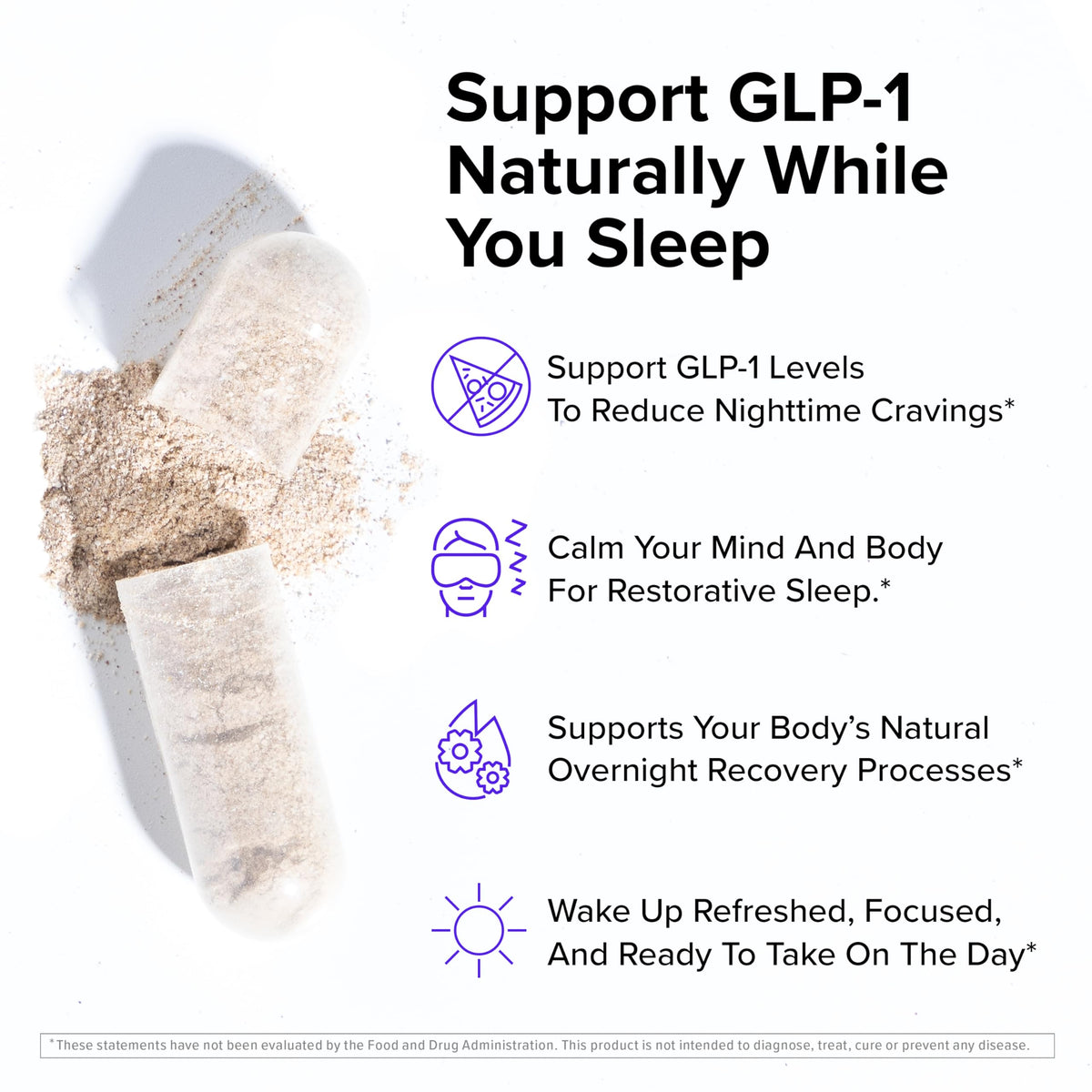 InnoSupps Night Shred GLP-1 boîte ouverte montrant les capsules