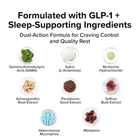 InnoSupps Night Shred GLP-1 sur une table avec des accessoires de santé