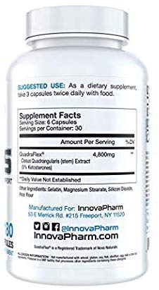 InnovaPharm Cissus Quadrangularis 4800mg - gélules sur une table
