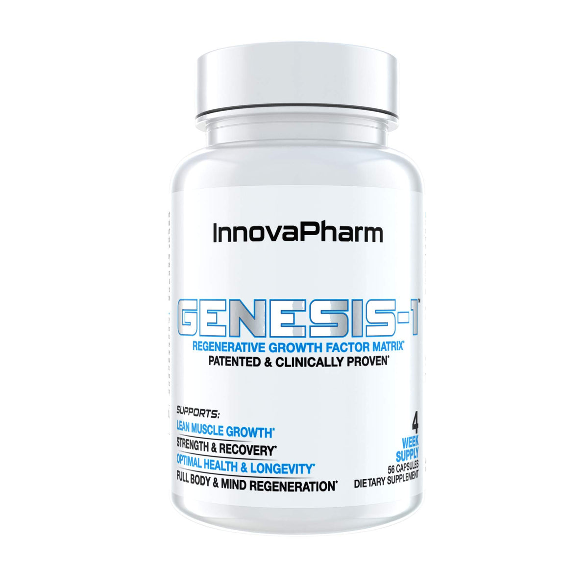 InnovaPharm GENESIS-1 56 capsules vue de face avec étiquette détaillée