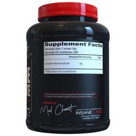 Insane Labz Creatine Monohydrate 1179g vue de côté
