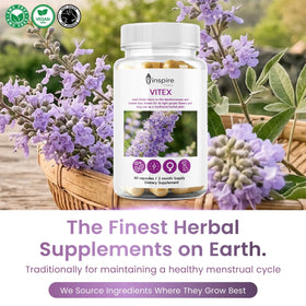 Inspire Vitality LLC Vitex Chasteberry 6000mg capsules ouvertes