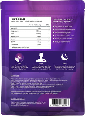 Instructions d'utilisation des patches de sommeil Adellina
