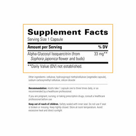 Integrative Therapeutics Alpha-Glycosyl Isoquercitrin emballage avec étiquettes
