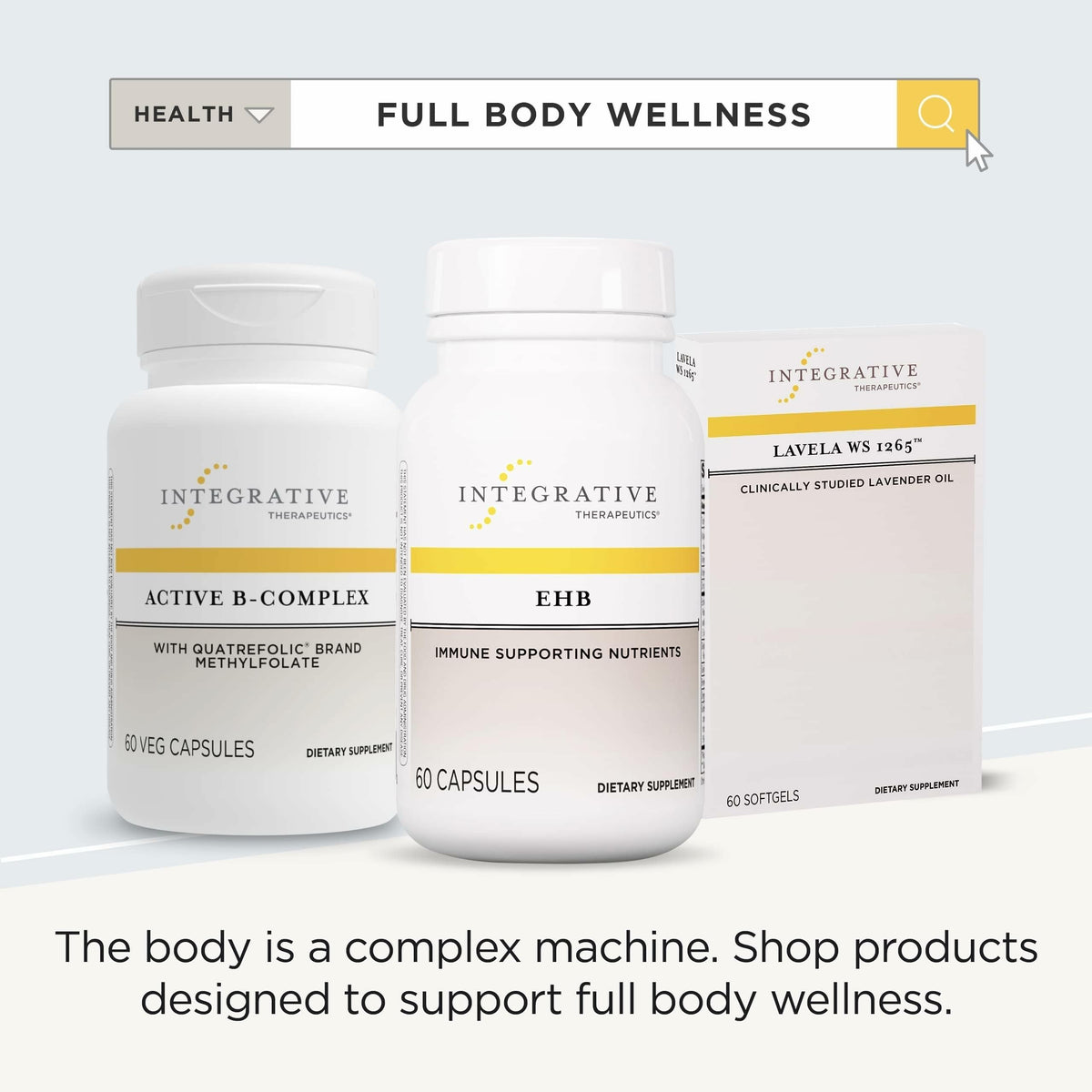 Integrative Therapeutics EHB complément alimentaire 60 capsules côté