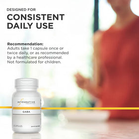 Integrative Therapeutics GABA Complément Alimentaire 60 Capsules ouvertes