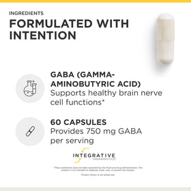 Integrative Therapeutics GABA Complément Alimentaire 60 Capsules sur un bureau
