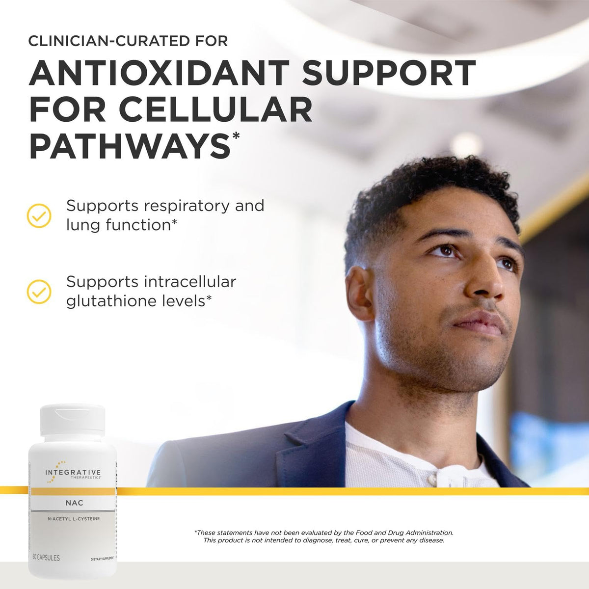 Integrative Therapeutics NAC 60 capsules vue arrière