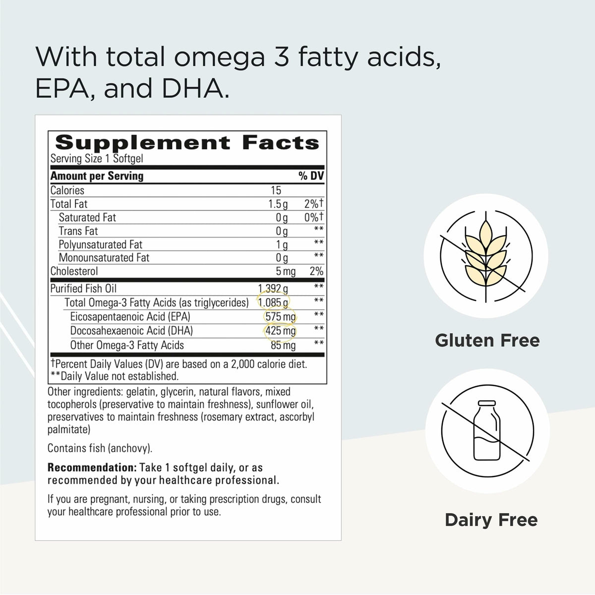 Integrative Therapeutics Pure Omega Ultra HP 1392 mg gélules molles sur fond blanc