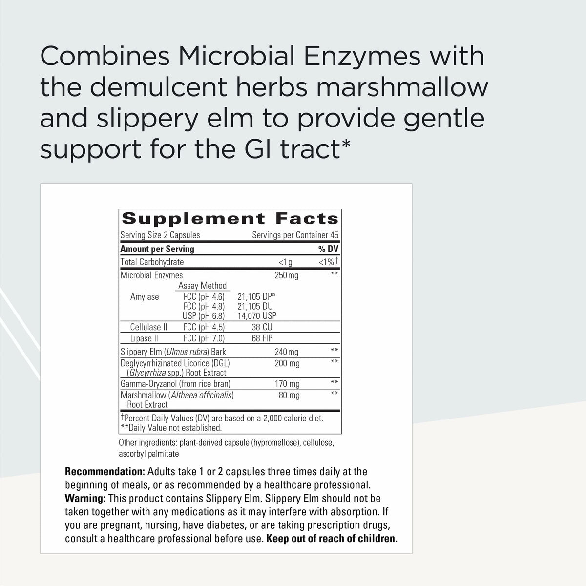 Integrative Therapeutics Similase Stomach Sensible packaging