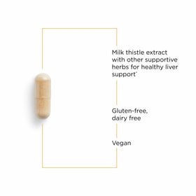 Integrative Therapeutics Super Milk Thistle X capsules on a table