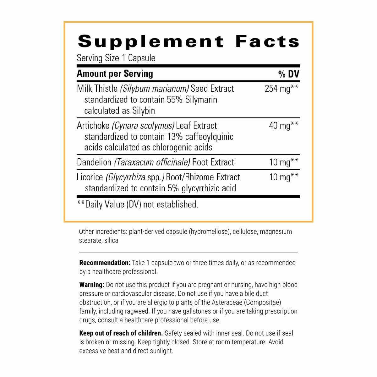 Integrative Therapeutics Super Milk Thistle X label close-up