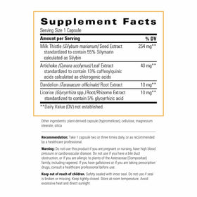 Integrative Therapeutics Super Milk Thistle X label close-up