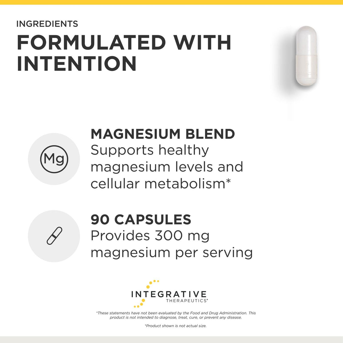 Integrative Therapeutics Tri-Magnesium capsules sur une table