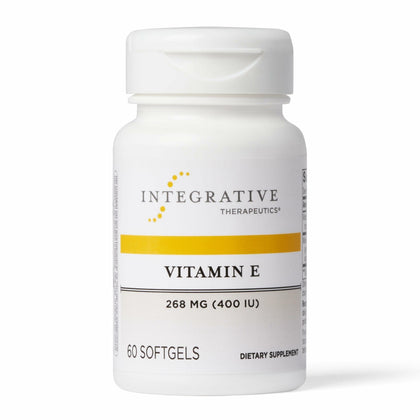Integrative Therapeutics Vitamine E 60 gélules, vue de face