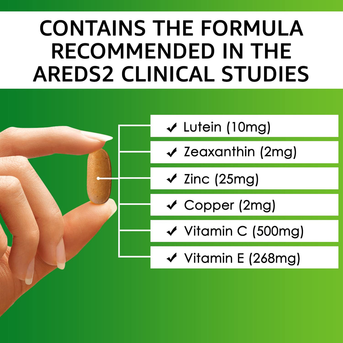 Intelligent Formula Vitamines Oculaires AREDS2 étiquette détaillée