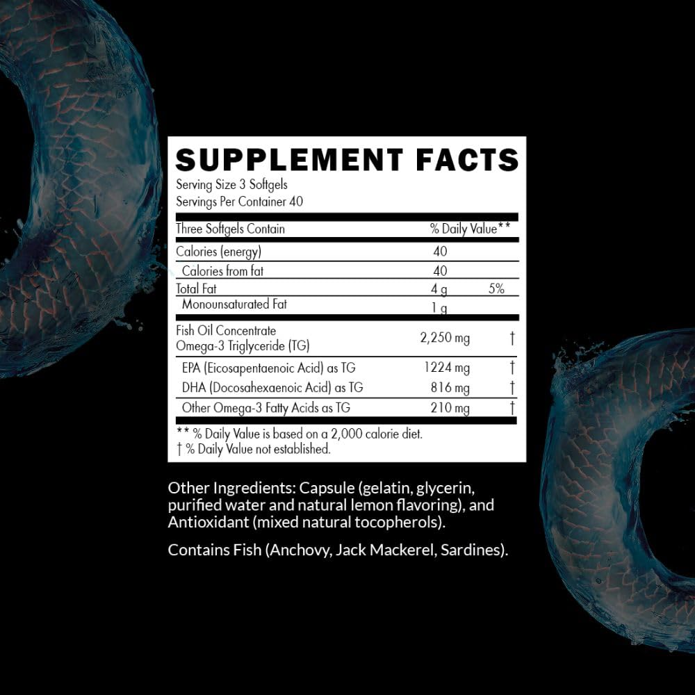 Intelligent Labs Huile de Poisson Omega 3 Pure 2250mg emballage