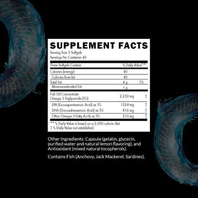 Intelligent Labs Huile de Poisson Omega 3 Pure 2250mg emballage