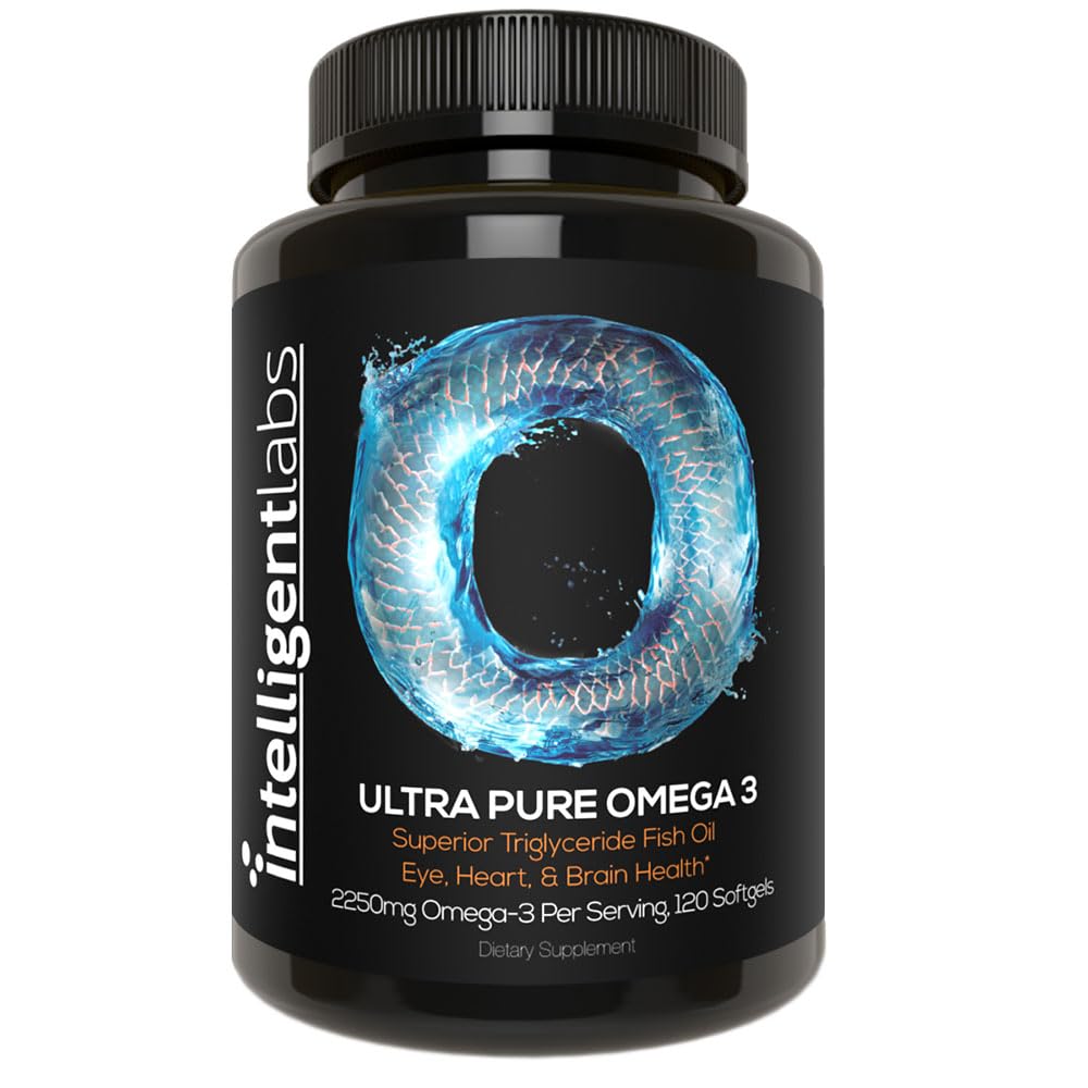 Intelligent Labs Huile de Poisson Omega 3 Pure 2250mg vue avant