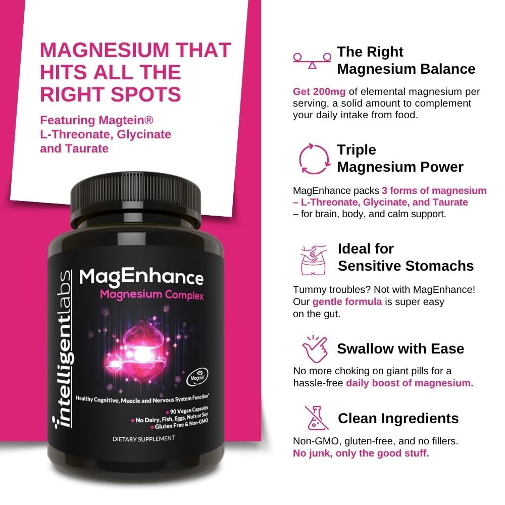 Intelligent Labs MagEnhance Complex Magnésium 120g avec capsules