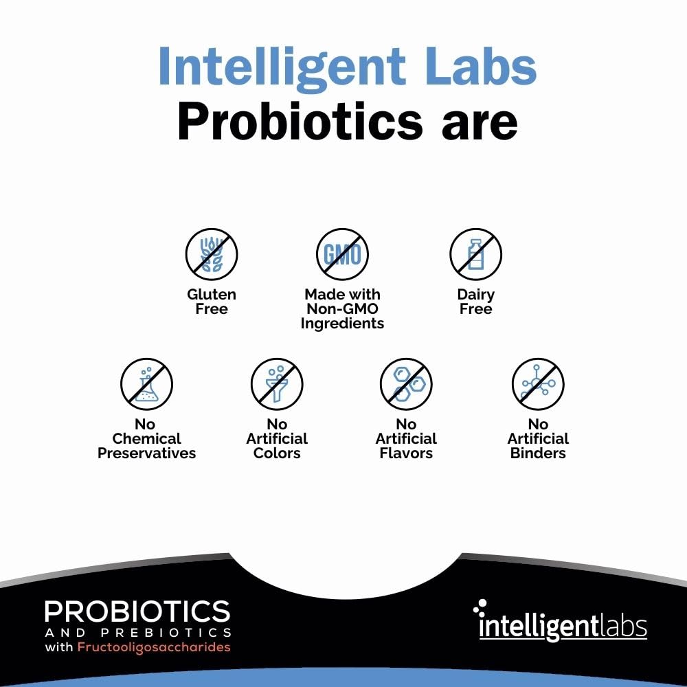 Intelligent Labs Probiotiques Adultes 50B CFU, étiquette de composition