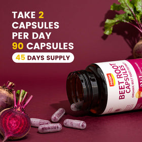 Intérieur du flacon de capsules de betterave bio NUISM