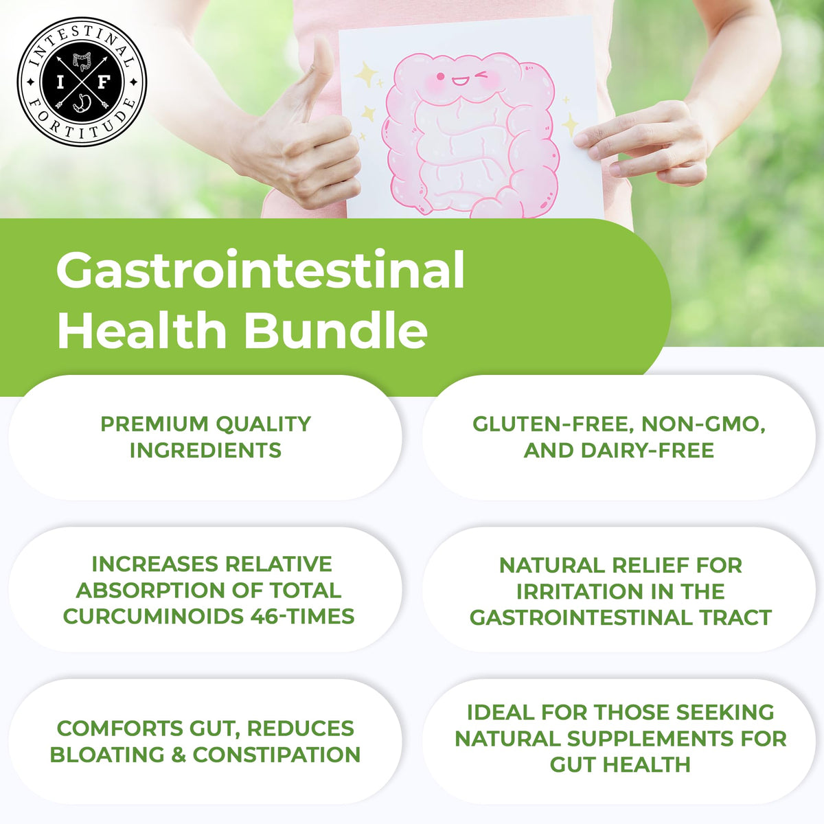 Intestinal Fortitude AI-5 & GLR-6 complément alimentaire étiquette