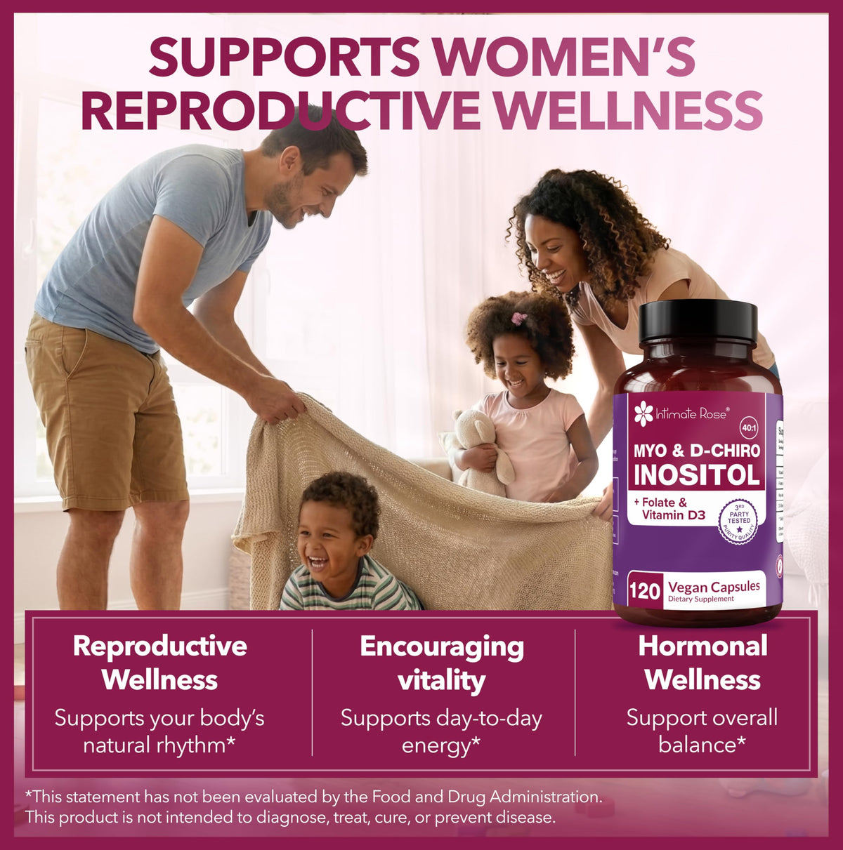 Intimate Rose Myo-Inositol & D-Chiro Inositol 40:1 capsule close-up