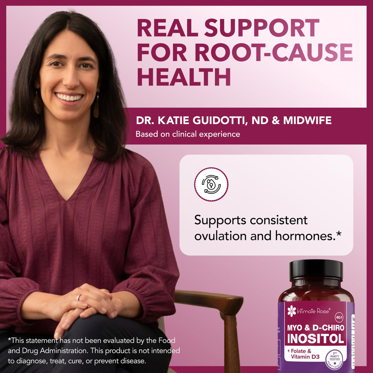 Intimate Rose Myo-Inositol & D-Chiro Inositol 40:1 packaging