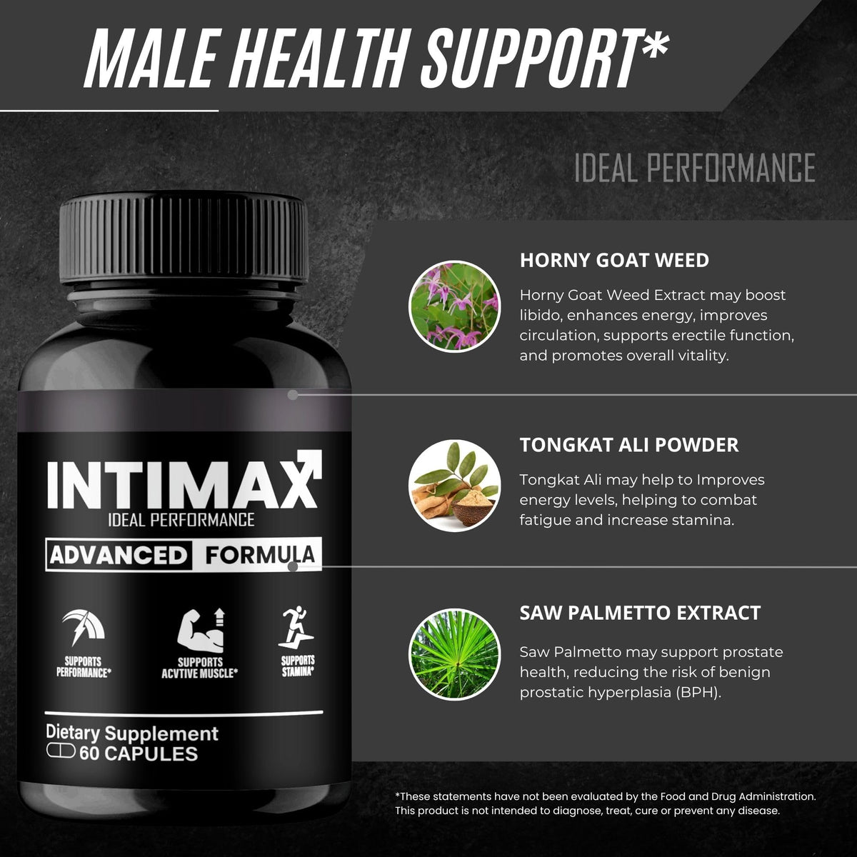 Intimax Capsules avec d'autres compléments alimentaires