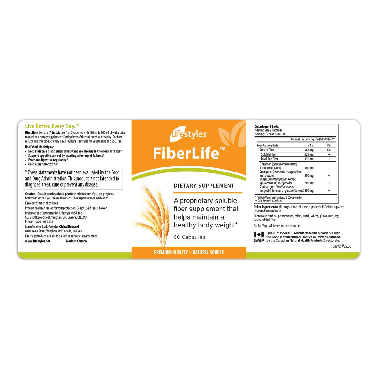 Intra FiberLife complément alimentaire avec d'autres produits