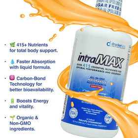 intraMAX Multivitamine Liquide 415+ Nutriments 32 oz avec verre