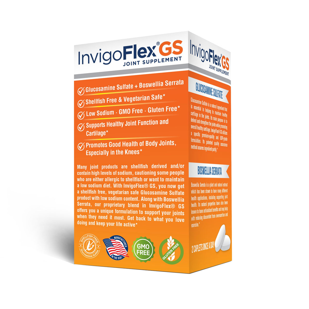 INVIGOFLEX GS Glucosamine sulfate 109g avec d'autres suppléments