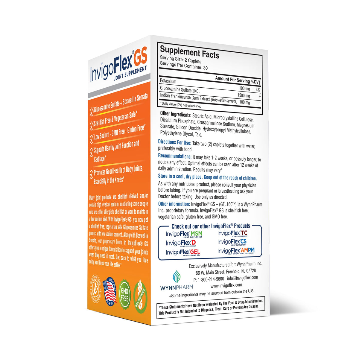 INVIGOFLEX GS Glucosamine sulfate 109g en contexte